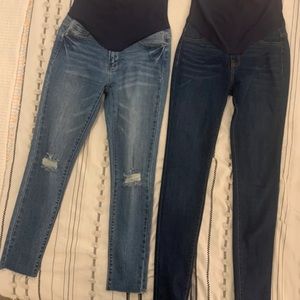 2 pairs pinkblush maternity jeans 26